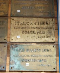 Original Ships Engine - Builders Plate Cantieri 1978