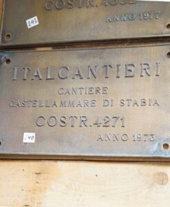 Original Ships Engine - Builders Plate Cantieri 4271 1973