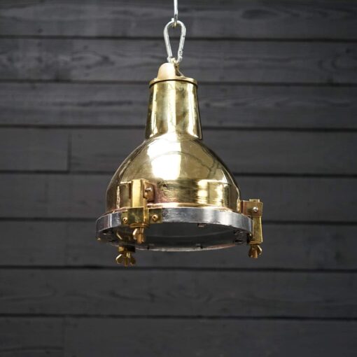 Original Reclaimed Brass Cargo Pendant Light