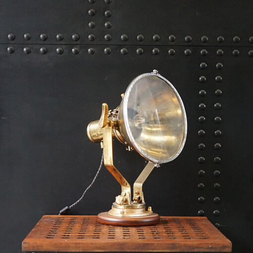 Large Brass Ships Flood Light Table Lamp