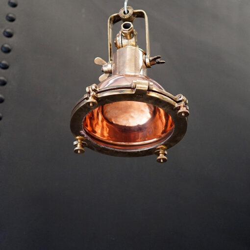 1950s Copper Cargo Pendant Light - Small